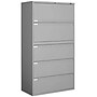 Global 9300P Series Business-Plus Lateral File Cabinet, Letter/Legal, 5-Drawer, Light Gray, 18"D~#|#~s0555084_sc7