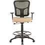 Tempur-Pedic Fabric Drafting Stool with Backrest and Footrest with Lumbar Support, Beige (TP8200-BEIGE)~#|#~s0555560_sc7