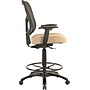 Tempur-Pedic Fabric Drafting Stool with Backrest and Footrest with Lumbar Support, Beige (TP8200-BEIGE)~#|#~s0555561_sc7