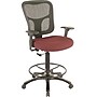 Tempur-Pedic Fabric Drafting Stool with Backrest and Footrest with Lumbar Support, Burgundy (TP8200-BURGUNDY)~#|#~s0555562_sc7