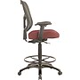 Tempur-Pedic Fabric Drafting Stool with Backrest and Footrest with Lumbar Support, Burgundy (TP8200-BURGUNDY)~#|#~s0555565_sc7