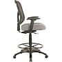 Tempur-Pedic Fabric Drafting Stool with Backrest and Footrest with Lumbar Support, Gray (TP8200-GREY)~#|#~s0555569_sc7
