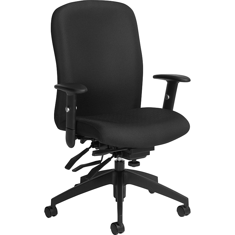 Global Truform High Back Multi-Tilter, Ebony, 42"H x 26"W x 25"D image 1