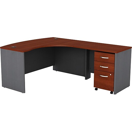 Bush Business Furniture Westfield 60W Right Handed Bow Front L Shaped