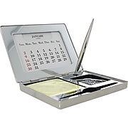 Baudville® "Key to Success" Silver Desktop Perpetual Calendars with Organizer