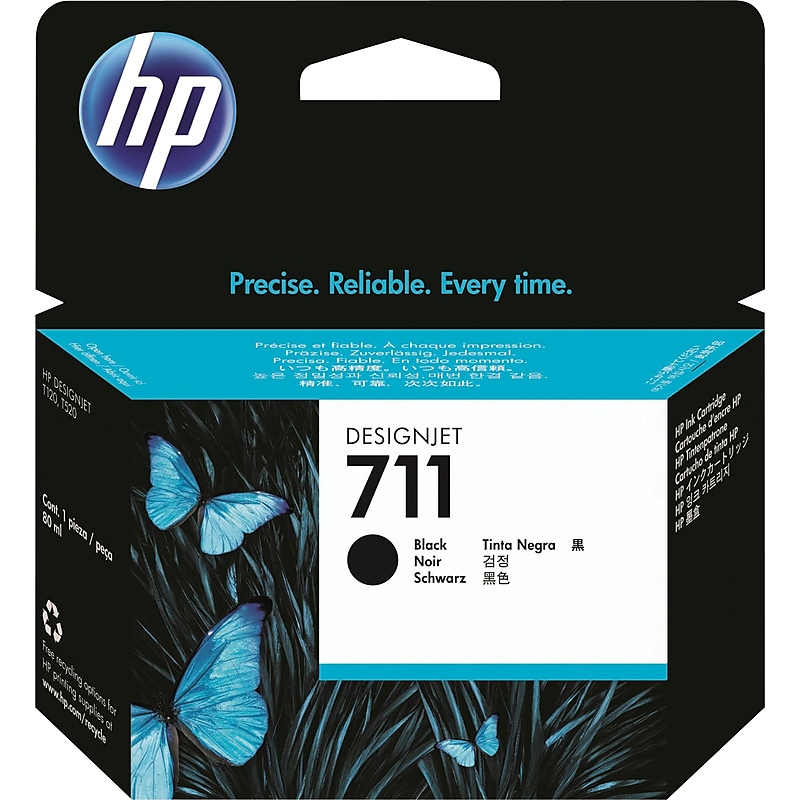 HP 711 Black High Yield Ink Cartridge (CZ133A) image 1