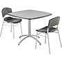 ICEBERG CafeWorks Square Melamine Cafe Table, 36"D x 36"W, Gray (65617)~#|#~s0565744_sc7