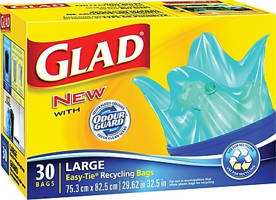 Glad® Blue Recycling Bags, Large, 30/Pack (CL11578) | Staples®