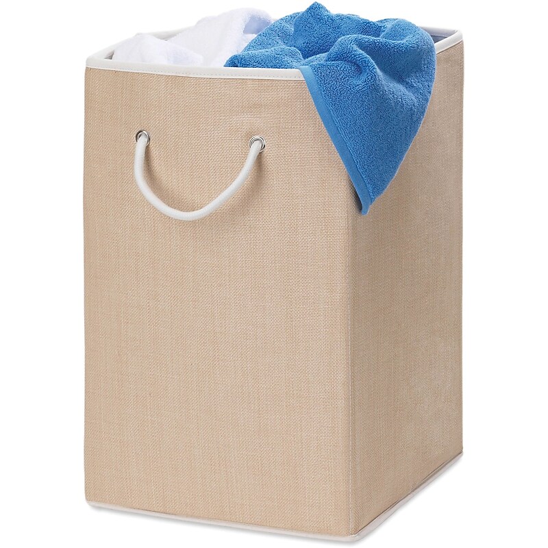 Honey-Can-Do Collapsible Hamper, Resin, Brown (HMP-01453) image 1