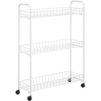 Honey Can Do 3-Tier Laundry Cart, White (CRT-01149)