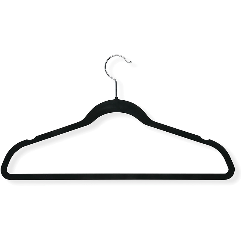 Honey Can Do Velvet Touch Suit Hangers, Black, 50/Pack (HNG-01884) image 1