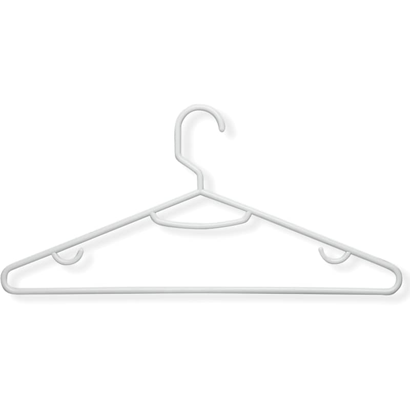 Honey Can Do 60-Pack Plastic Tubular Hangers, Gray, 60/Pack image 1
