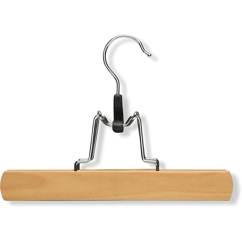 Honey Can Do 16 Pack Basic Clamp Pant Hanger, Maple, 16/Pack image 1