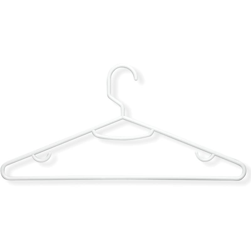 Honey Can Do 60-Pack Plastic Tubular Hangers, White, 60/Pack (HNG-09050) image 1