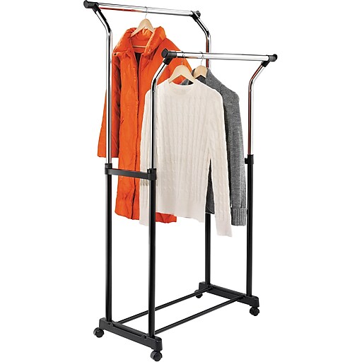Honey Can Do Flared Double Garment Rack, Black (GAR09340) Staples