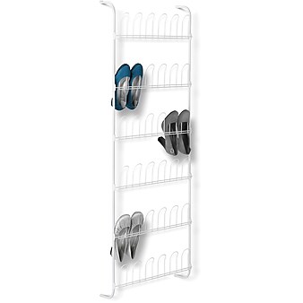 Honey Can Do 18 pair Odd Shoe Rack, White