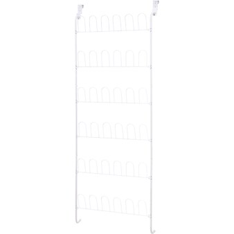 Honey Can Do 18 pair Odd Shoe Rack, White