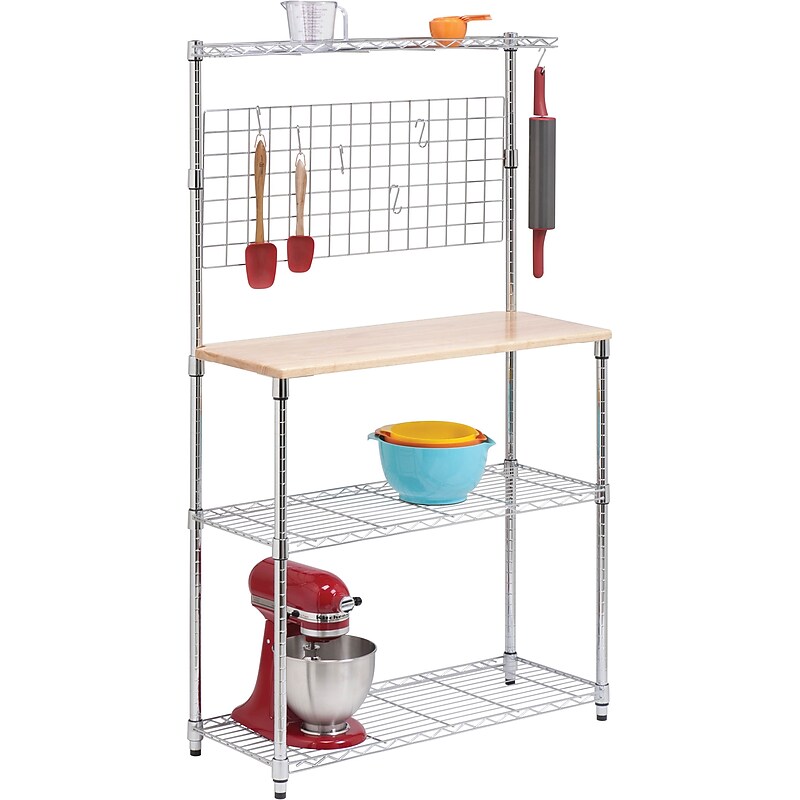 Honey-Can-Do 3-Tier Urban Baker's Rack, Chrome (SHF-01608) image 1