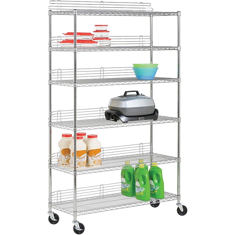 Honey Can Do 6-Tier Steel Shelving 600 Lb. Capacity, Chrome (SHF-0926) image 1