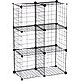 Honey-Can-Do 6 Pack Modular Mesh Storage Cubes, Black (985456HCD)~#|#~s0566922_sc7