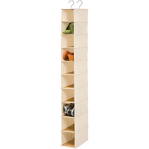 Honey Can Do 10 Shelf Hanging Organizer, Bamboo Staples