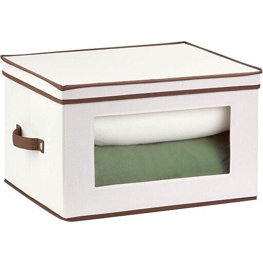 Honey Can Do Natural Canvas Tall Window Storage Chest Staples