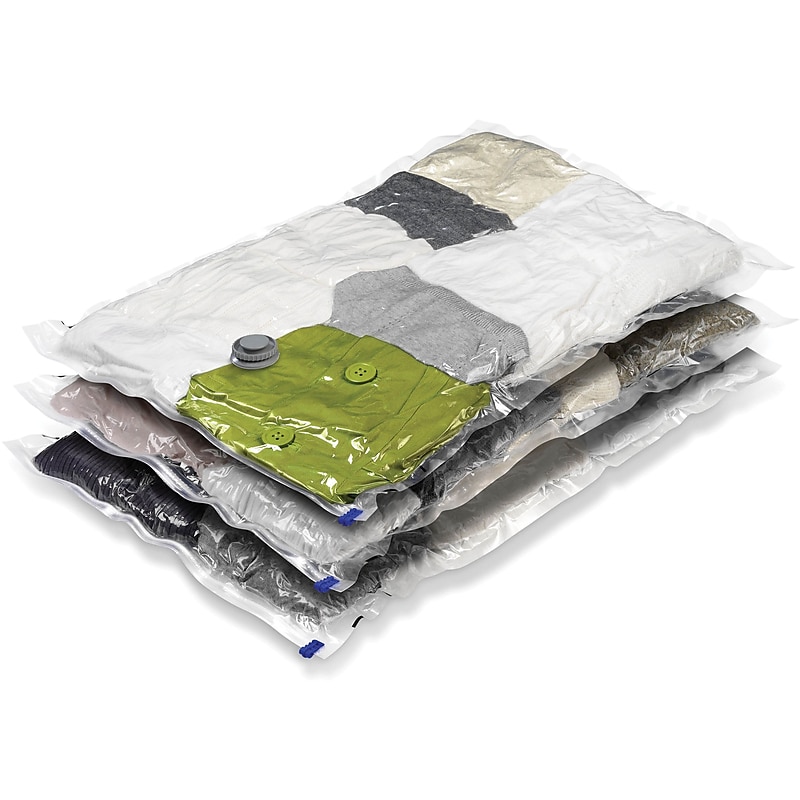 Honey Can Do 3 Pack Large Vacuum Packs, Clear (VAC-01300) image 1