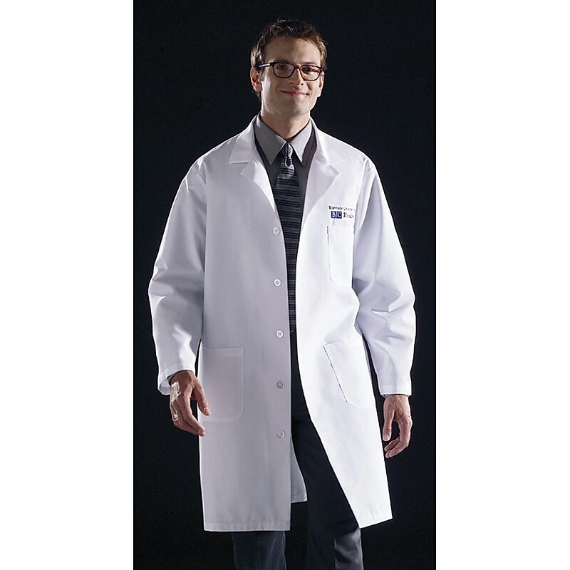Medline Unisex Knee Length Lab Coats, Light Blue, Medium (83044RCWM) image 1