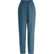 Medline ComfortEase Ladies Elastic Scrub Pants, Caribbean Blue, Small, Regular Length