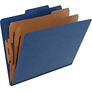 Letter Light Blue 10 per Box Basics Classification Folder- 100% Recycled 2 Embedded 1 Divider 