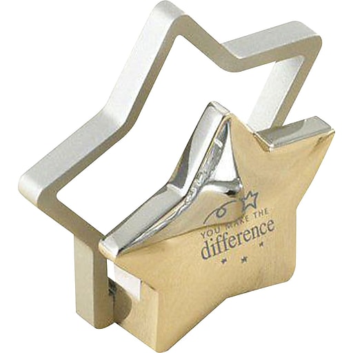 Duo Silver Star Business Card Holder You Make The Difference