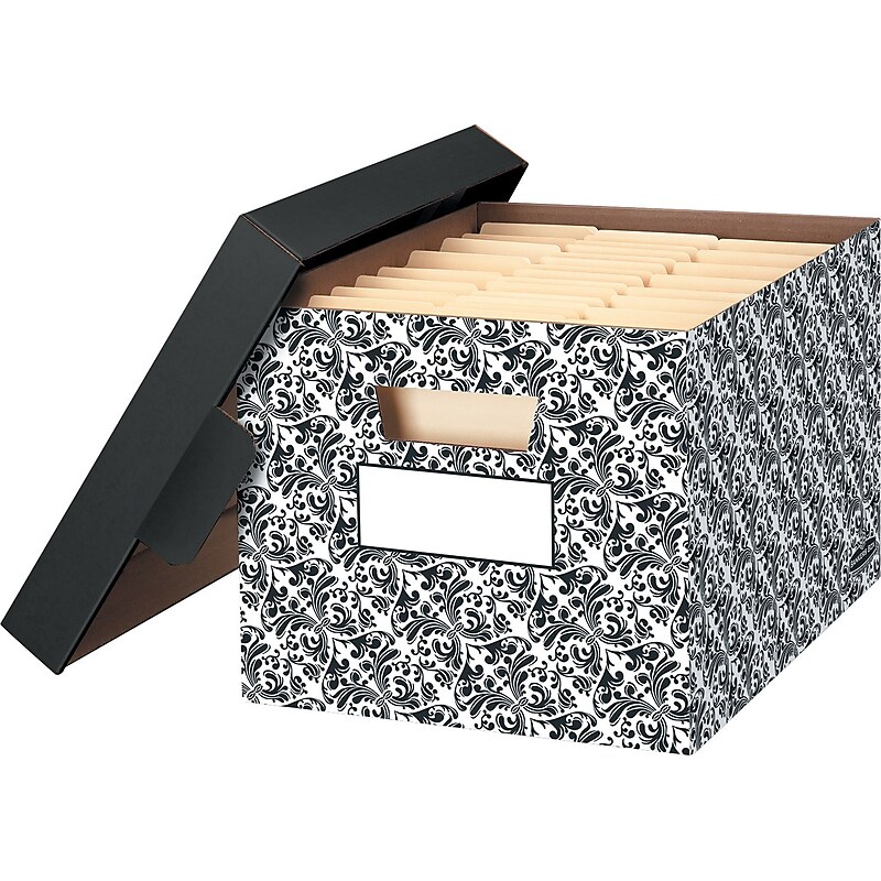 Bankers Box Stor/File Medium-Duty Storage Boxes, Letter/Legal, Brocade, 4/Carton (0022705) image 1