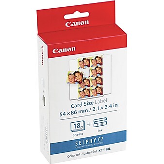 Canon KC-18IL Black/Color Standard Yield Print Cartridge/Paper Kit (7740A001)