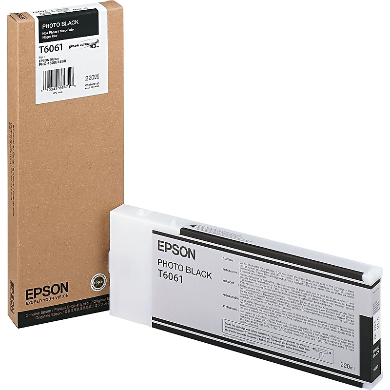 Epson T606 Ultrachrome Photo Black High Yield Ink Cartridge image 1