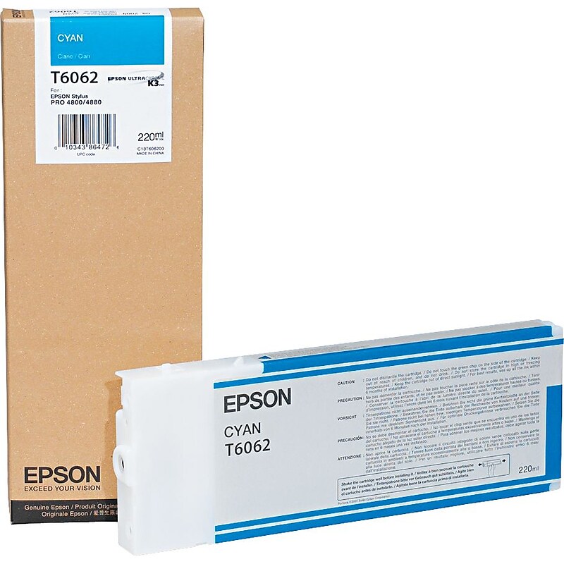 Epson T606 Ultrachrome Cyan High Yield Ink Cartridge image 1