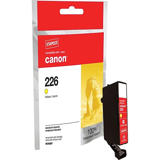 Staples Remanufactured Yellow Ink Cartridge, Canon CLI226Y (SIC