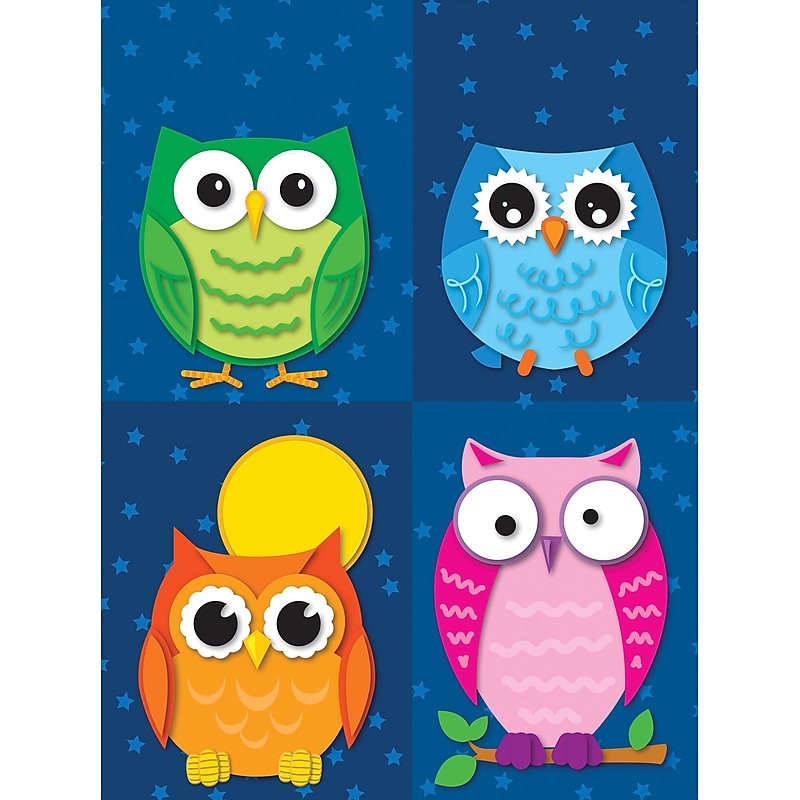 Carson-Dellosa Colorful Owls Prize Pack Stickers image 1