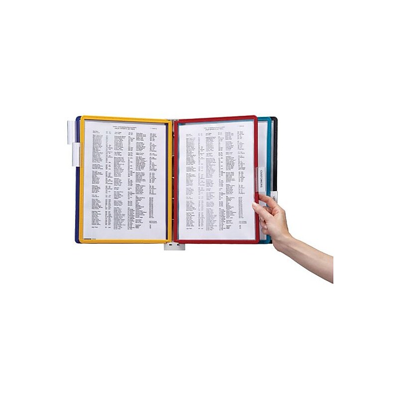 Durable Vario Document Holder, 8.5" x 11", Vertical, Wall Mounted, Assorted Colors Plastic (5552-00) image 1