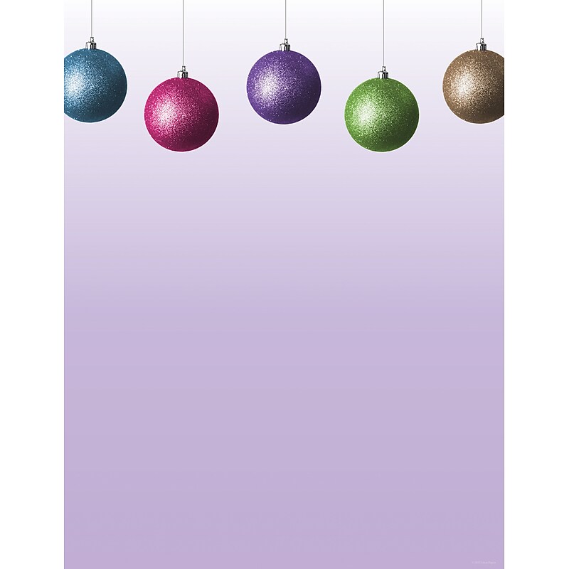 Great Papers® Holiday Stationery Glitzy Bulbs, 80/Count image 1