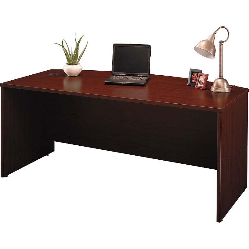 Bush Business Furniture Westfield 72"W Bow Front Desk, Mahogany (WC36746) image 1
