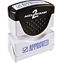 Accu-Stamp2 One-Color Pre-Inked Shutter Message Stamp, APPROVED, 1/2" x 1-5/8" Impression, Blue Ink (035575)~#|#~s0578028_sc7