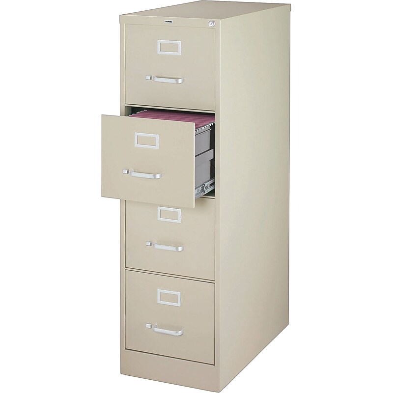 Lorell Vertical File Cabinet, Putty, 4 x File Drawer(s) (LLR60197) image 1