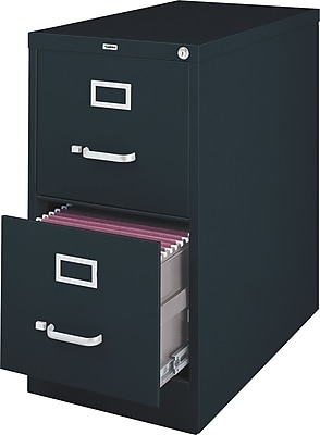 Lorell Vertical File Cabinet, Black (LLR60661)