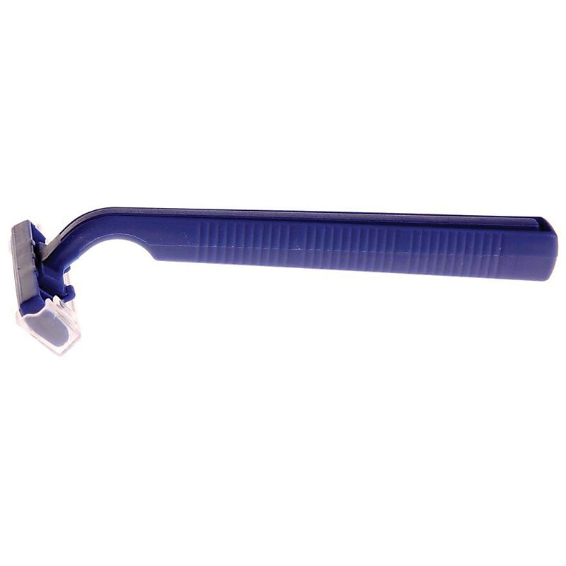 Medline Twin Blade Facial Razors, Blue, 50/Box (BRN1312Z) image 1