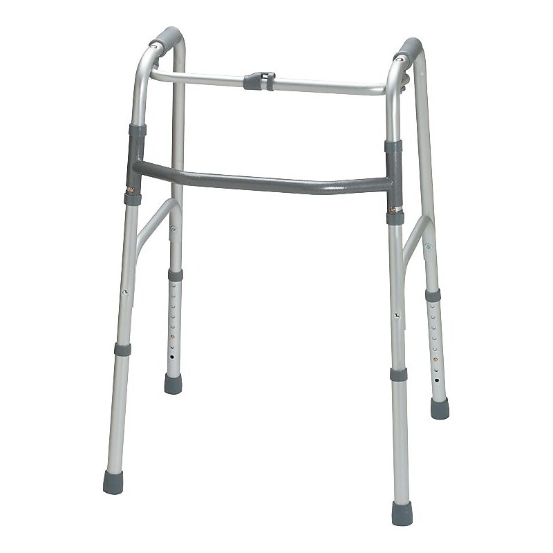 Guardian Standard One-button Folding Walker, Adult, 32" - 36" H, 2/Pack (MDS86615) image 1