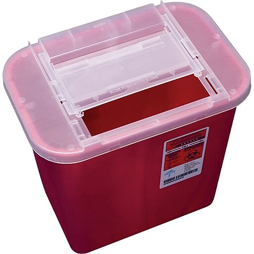 Medline Biohazard Multipurpose Sharps Containers Staples