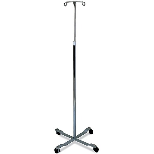 Medline Chrome Four Leg IV Poles Staples
