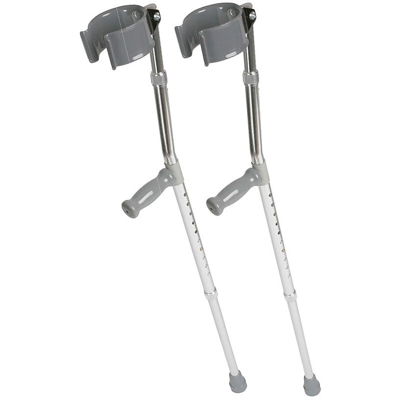 Medline Forearm Crutches, 5 ft 10" to 6 ft 6" H, Tall Adult (MDS805160) image 1