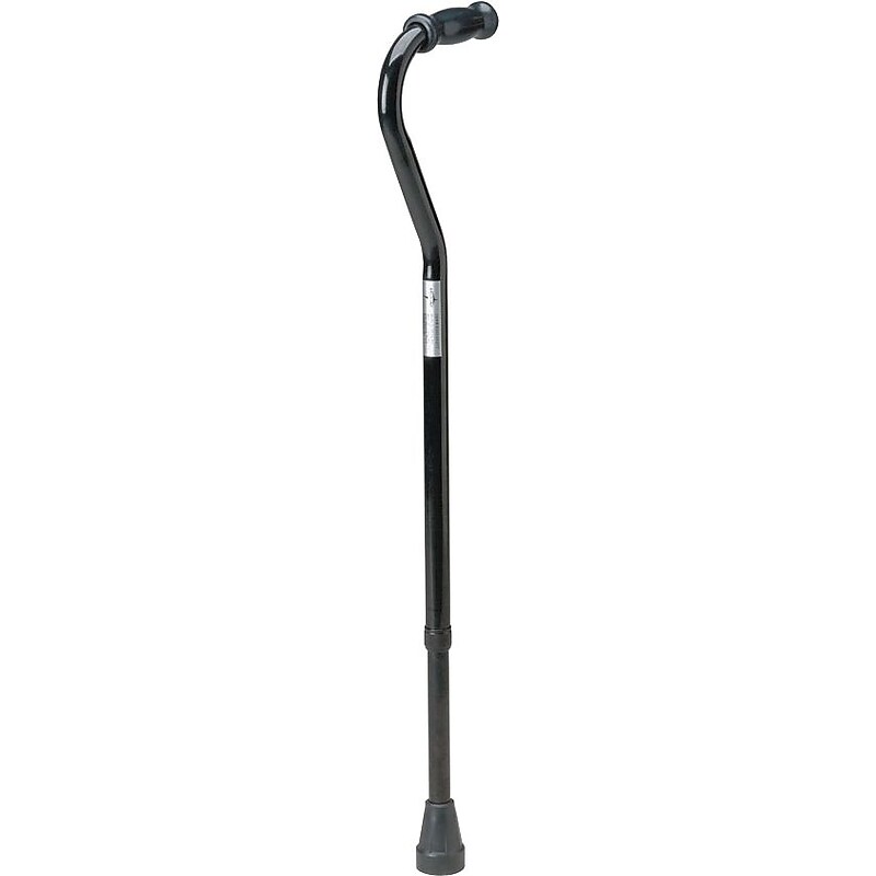 Medline Offset Handle Bariatric Canes, Black, Each (MDS86420XW) image 1