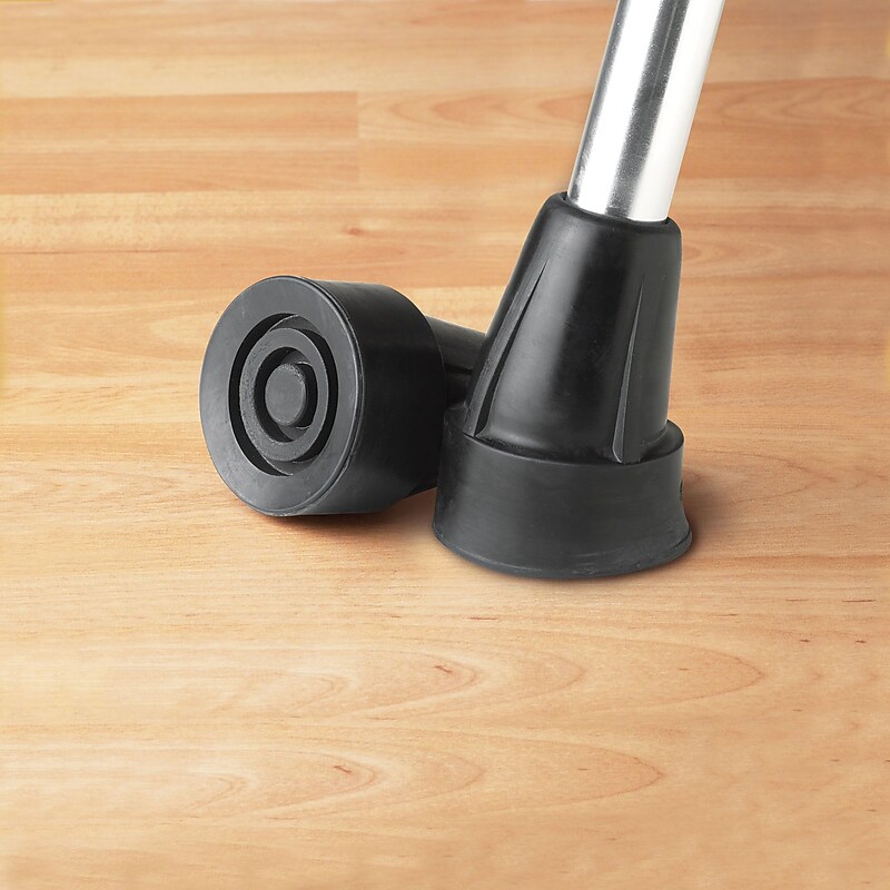 Medline Cane Replacement Tips, Black, 3/4" I.D., 6/Pack (MDS86426W) image 1